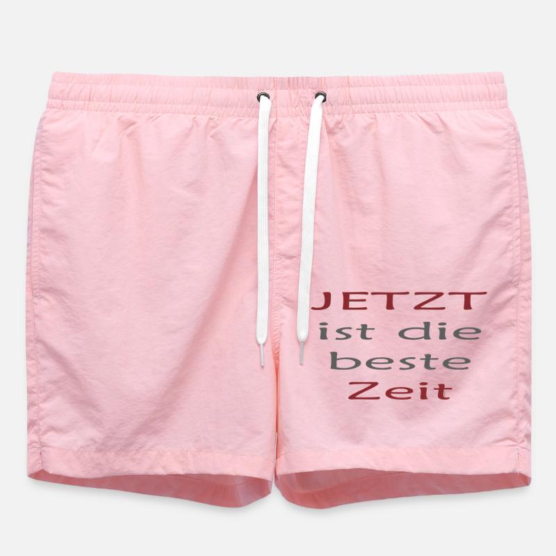 Now is the best time - Swim Trunks - pink