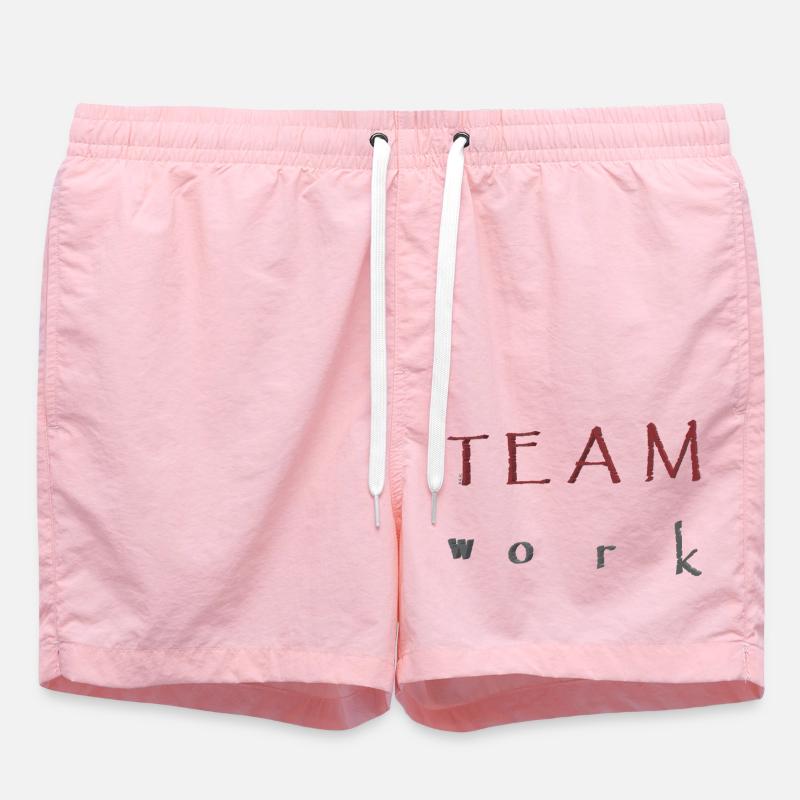 TEAM work - Swim Trunks - pink