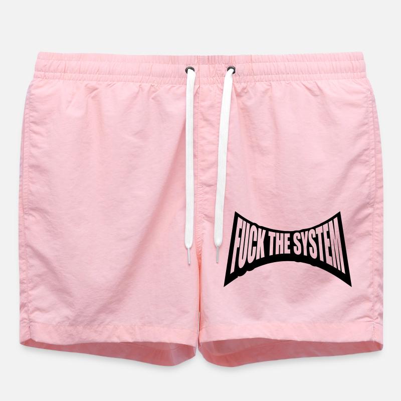 Fuck le système punk - Short de bain - rose