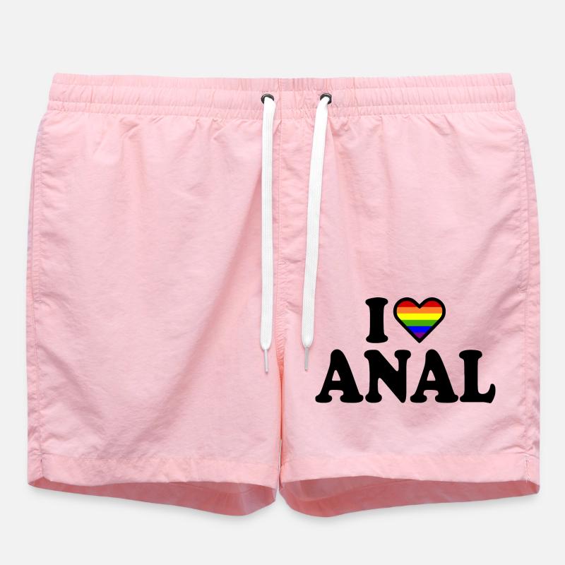 I love anal - Short de bain - rose