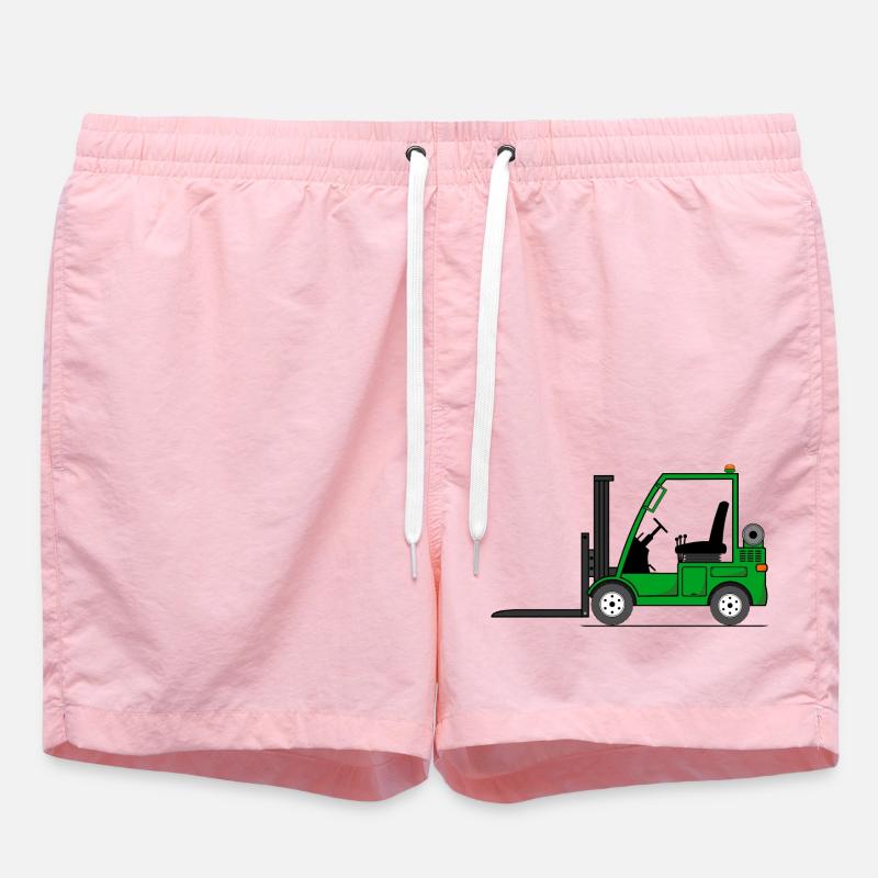 Chariot élévateur Vert - Short de bain - rose