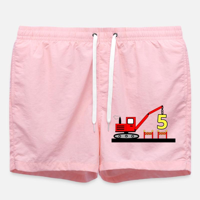 Excavator - Swim Trunks - pink