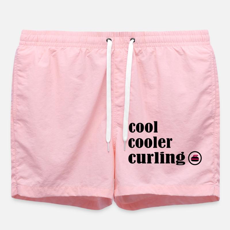 curling eisstockschießen curler curlingsaison - Swim Trunks - pink