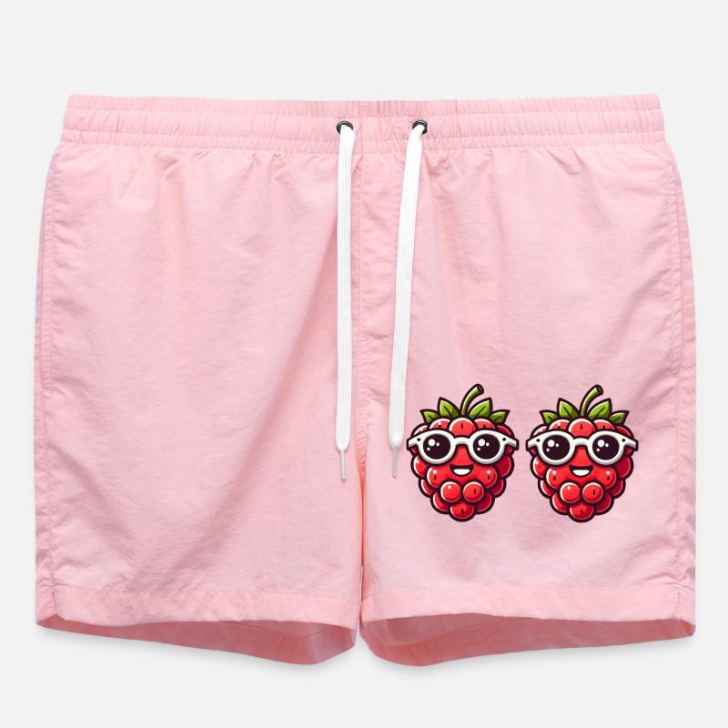 Raspberry Comic - Swim Trunks - pink