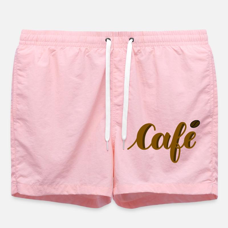 lettrage café - Short de bain - rose
