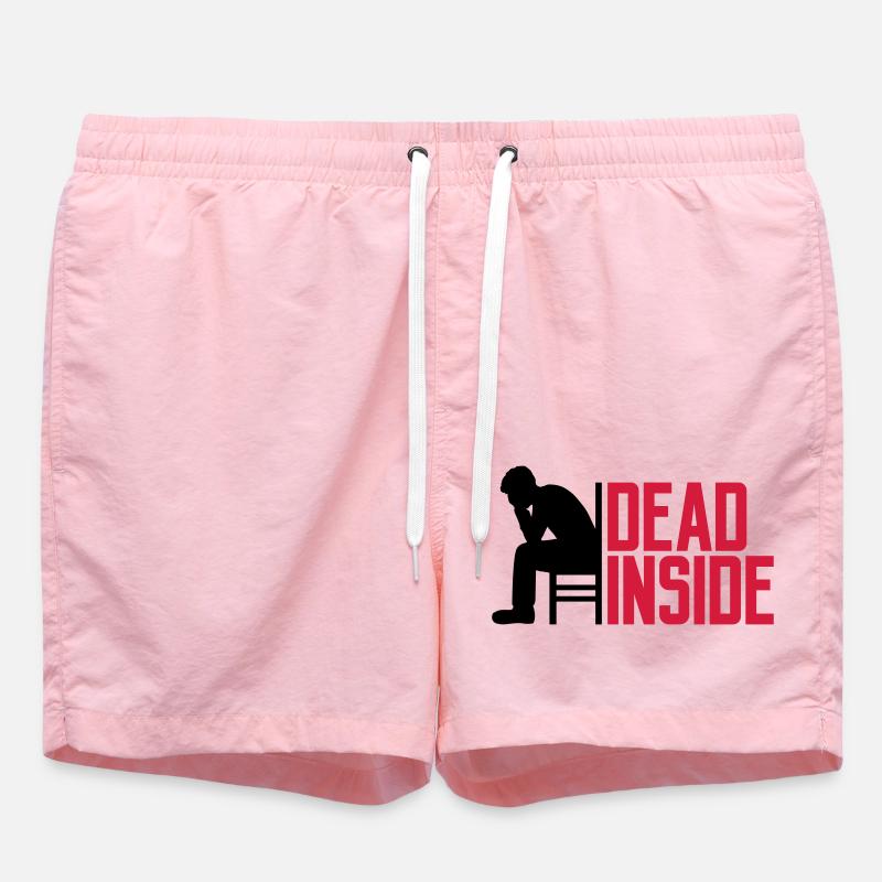 Depression Dead Inside - Badeshorts - Pink