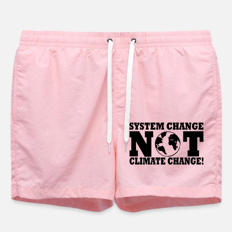 system change not climate change - Swim Trunks - pink