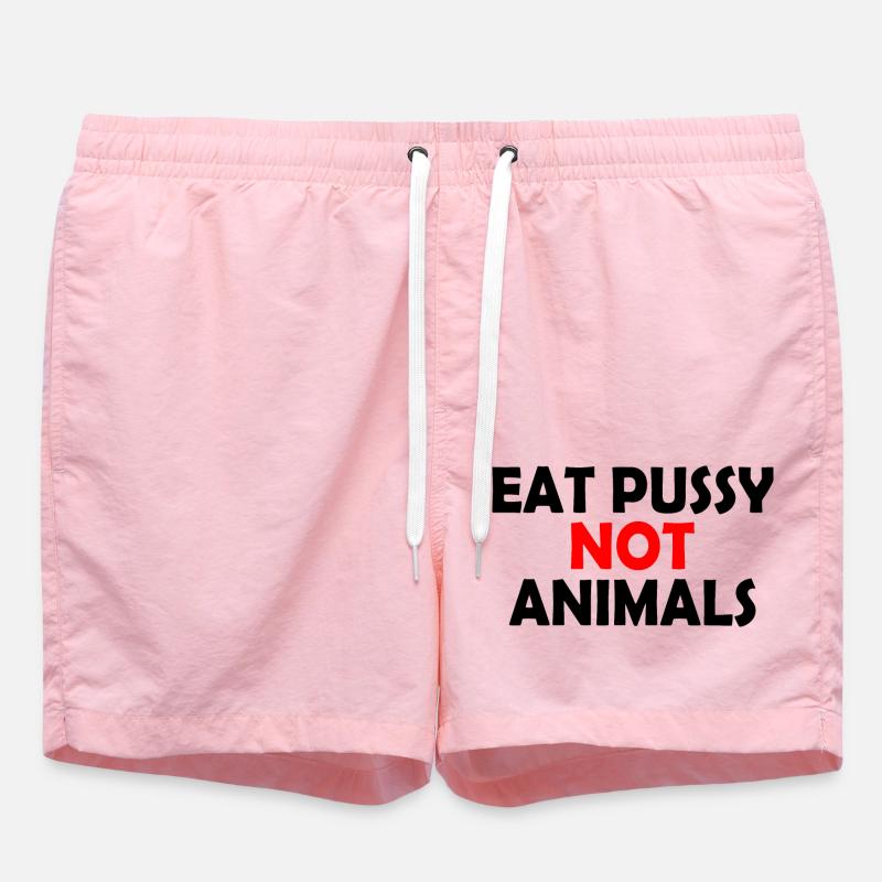 Eat pussy not animals - Short de bain - rose