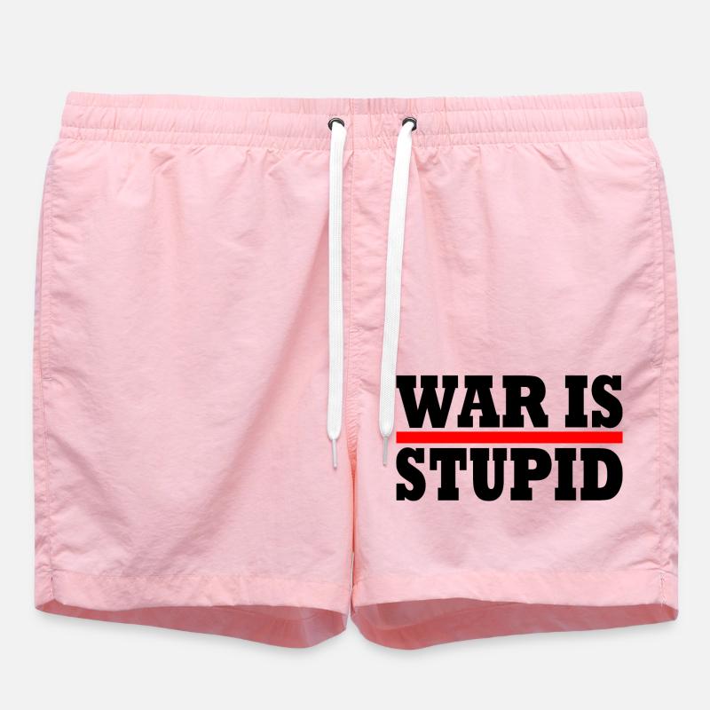 War is stupid - Short de bain - rose