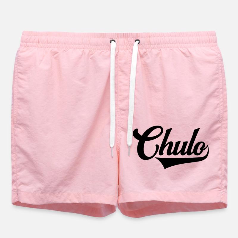 Chulo Cool Cute Men Boys Mexican Latino Spanish - Swim Trunks - pink