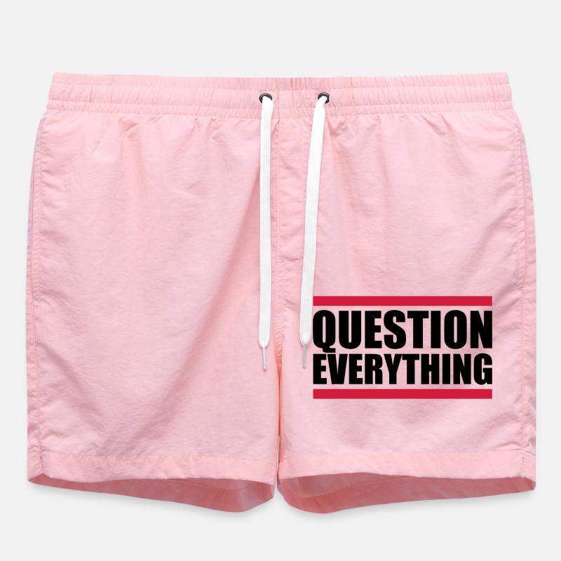 Question Everything bar - Swim Trunks - pink