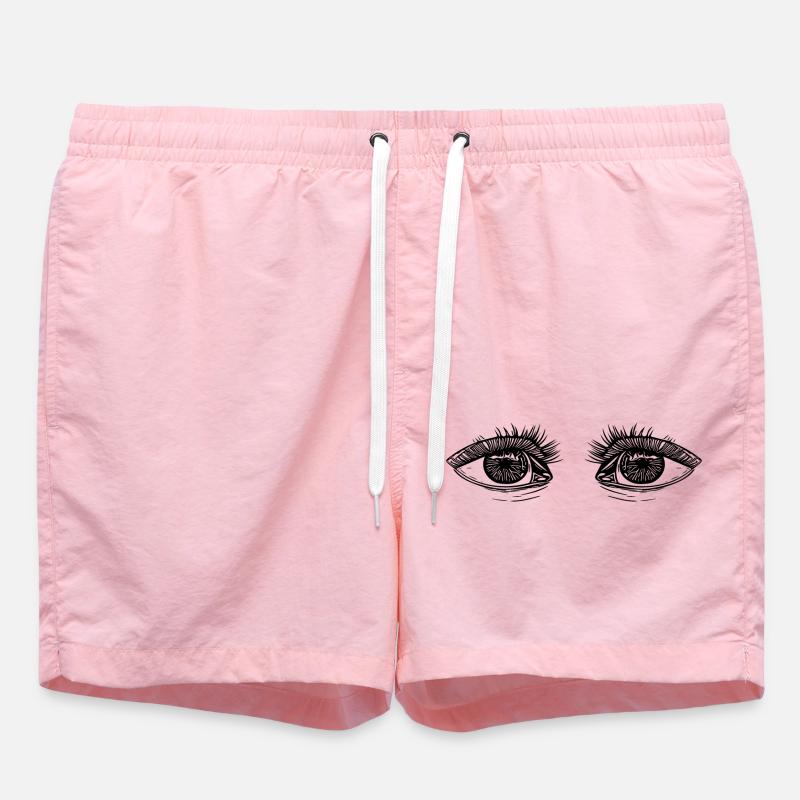 Yeux doux avec des cils - Short de bain - rose