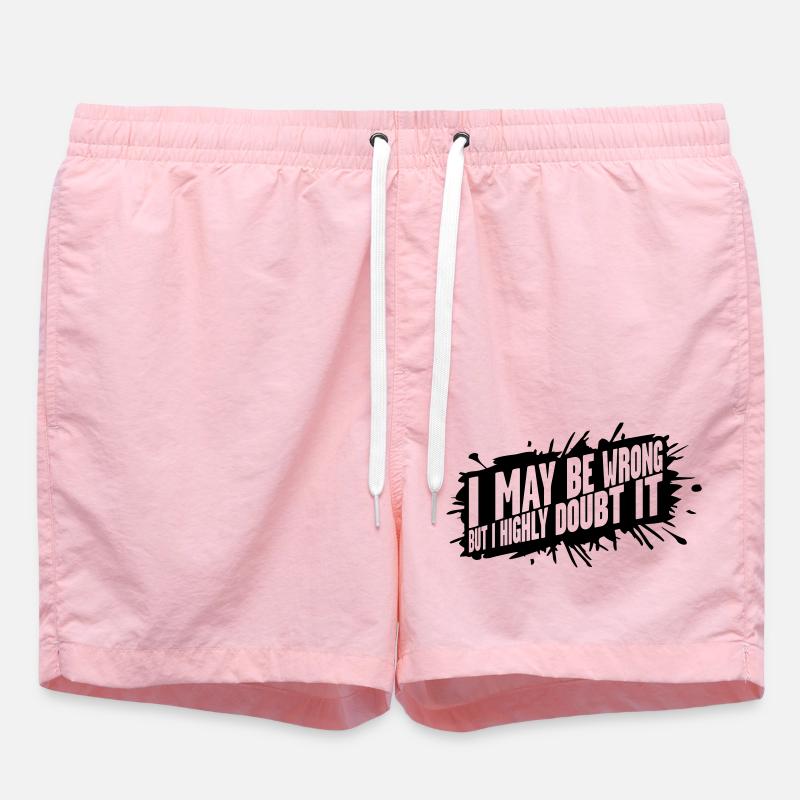 I may be wrong - Swim Trunks - pink