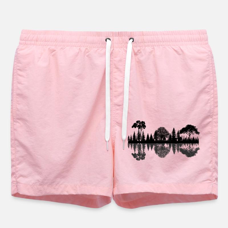 Forest nature reflection - Swim Trunks - pink