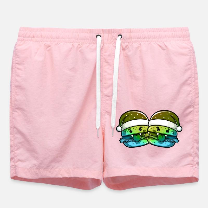 Burger de Noël - Short de bain - rose