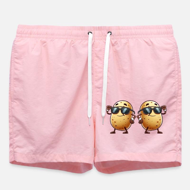 Potato Comic 2 - Swim Trunks - pink