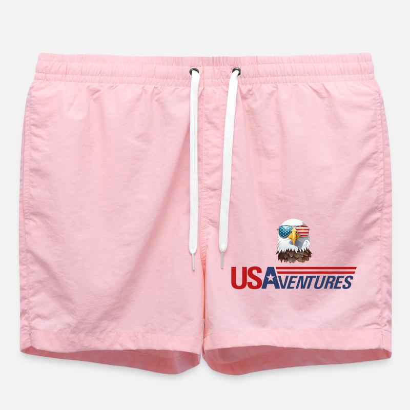 Eagle head logo - Short de bain - rose