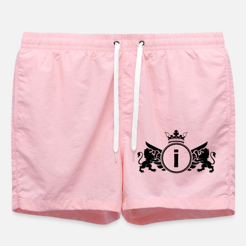 buchstabe I Wappen - Badeshorts - Pink