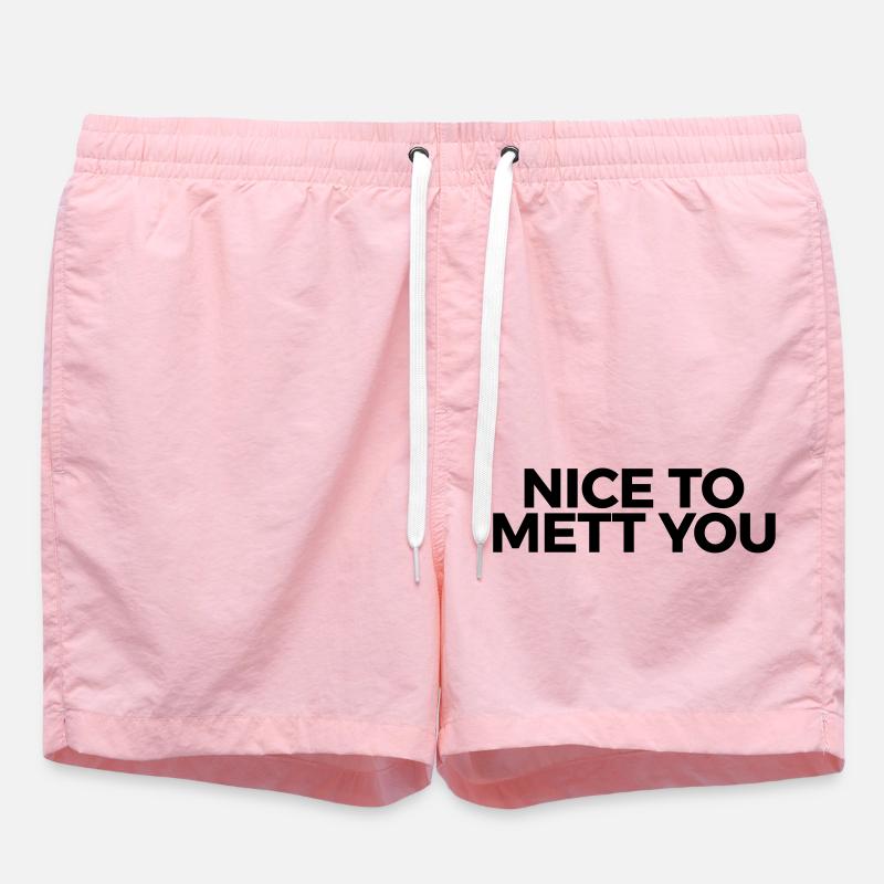 nice to mett you - Badeshorts - Pink