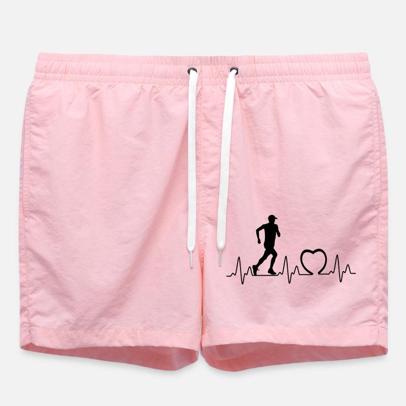 Heartbeat mit Herz Jogger1 - Badeshorts - Pink