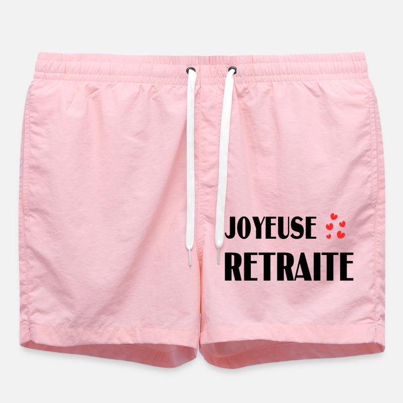 RETRAITE. BONNE RETRAITE. JOYEUSE RETRAITE - Short de bain - rose
