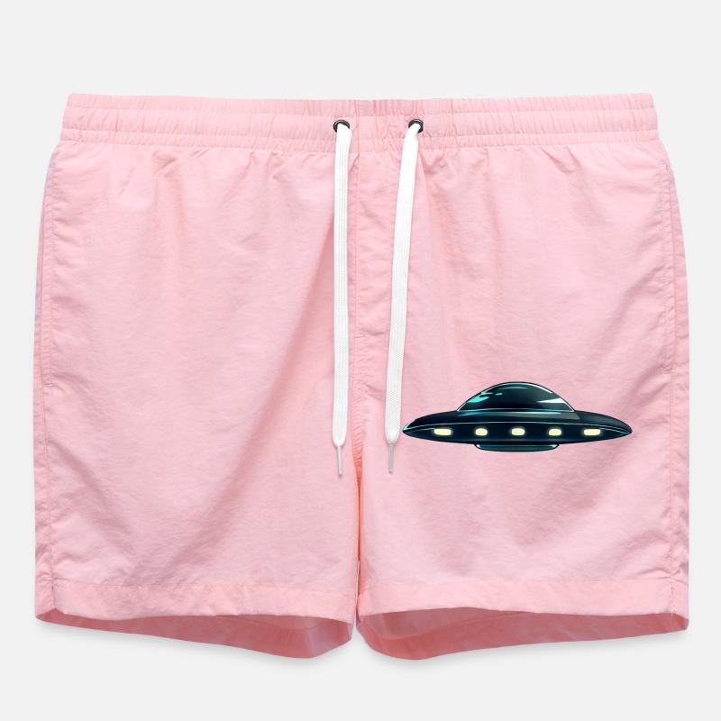 Soucoupe volante Alien uFO - Short de bain - rose