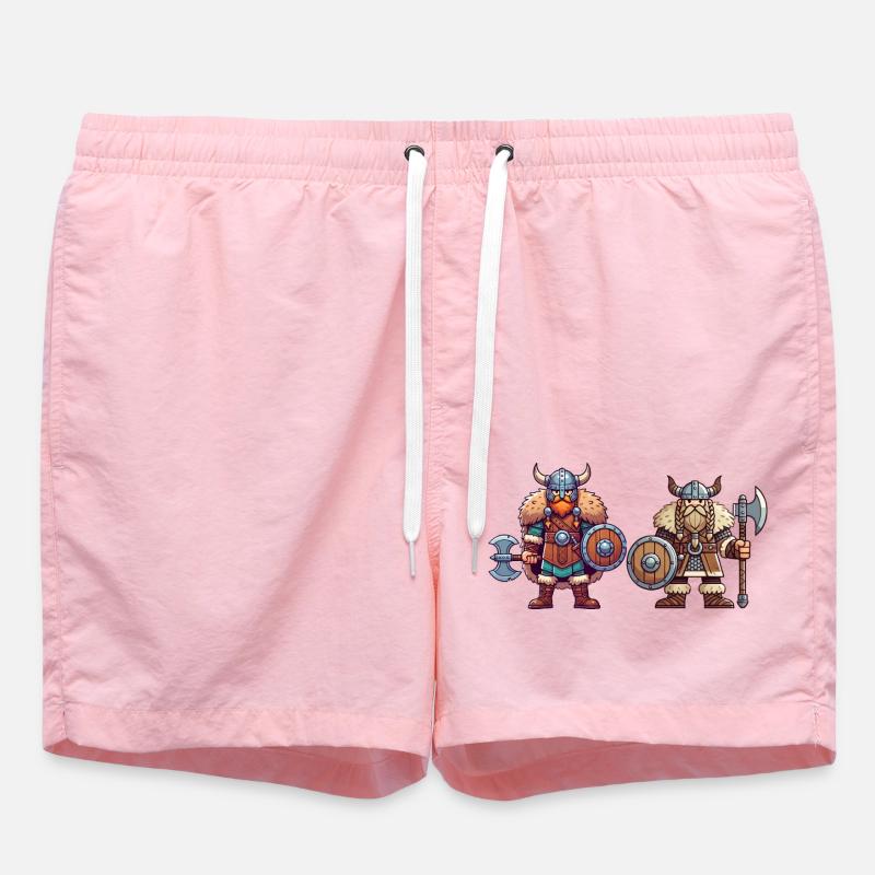 Bande dessinée viking - Short de bain - rose
