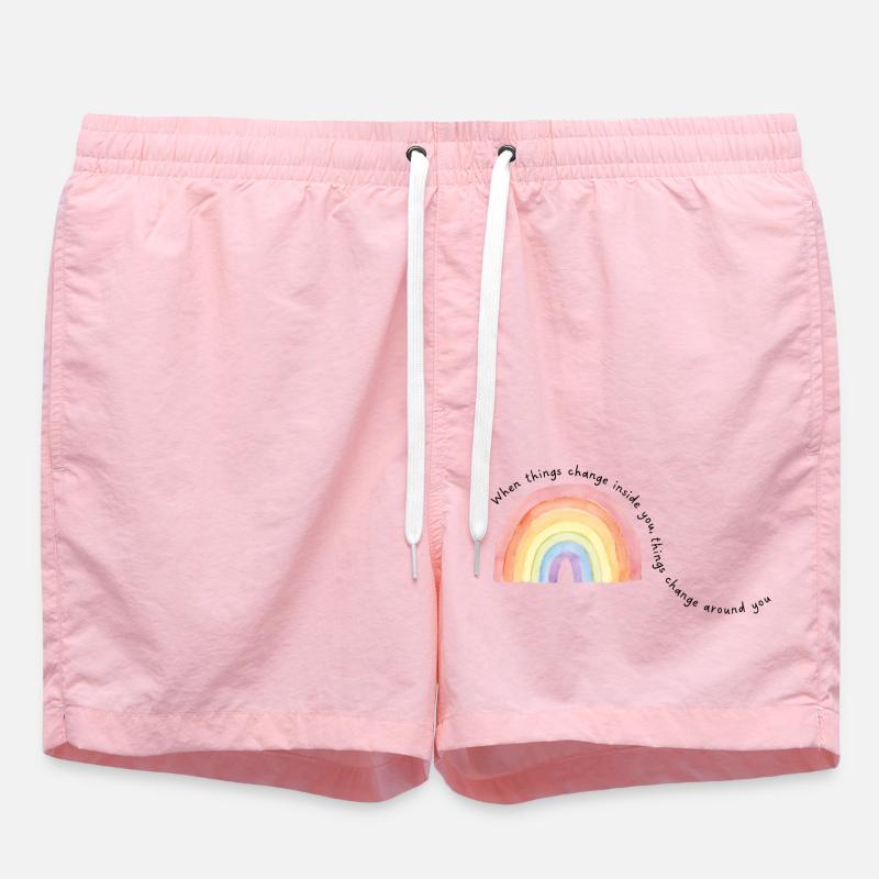 When things change inside you,.... - Swim Trunks - pink