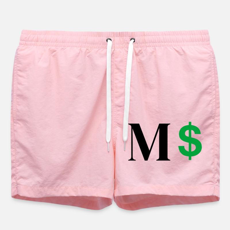 Lettre m dollar - Short de bain - rose