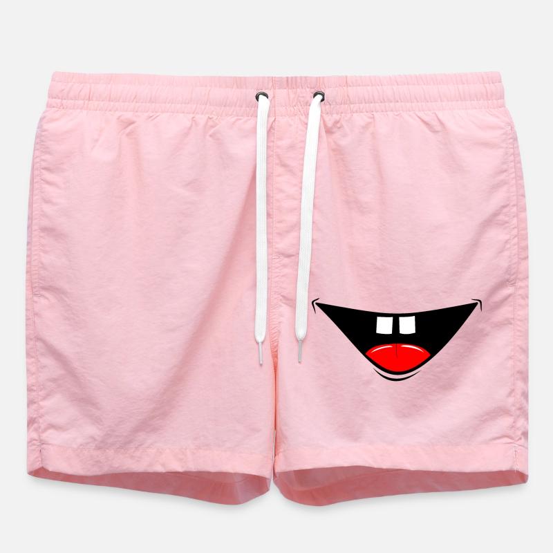 Mask Comic Laughter - Swim Trunks - pink