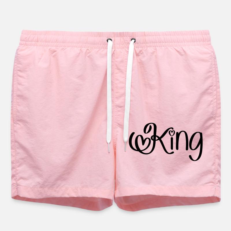 King avec coeur - Short de bain - rose