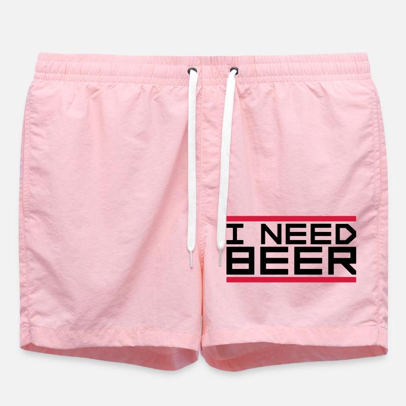 I Need Beer - Badeshorts - Pink