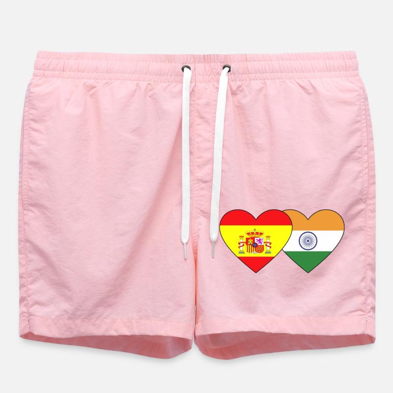 Espagne Inde Flag Coeur - Short de bain - rose
