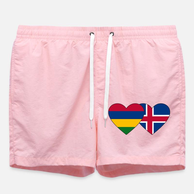 Maurice Islande Flag Coeur - Short de bain - rose