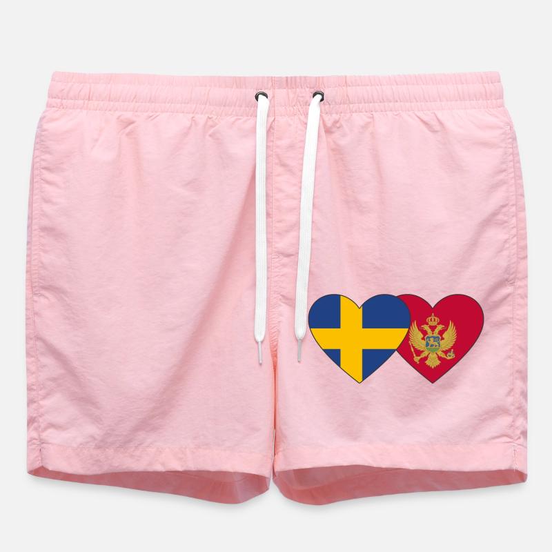Suède Drapeau du Monténégro - Short de bain - rose
