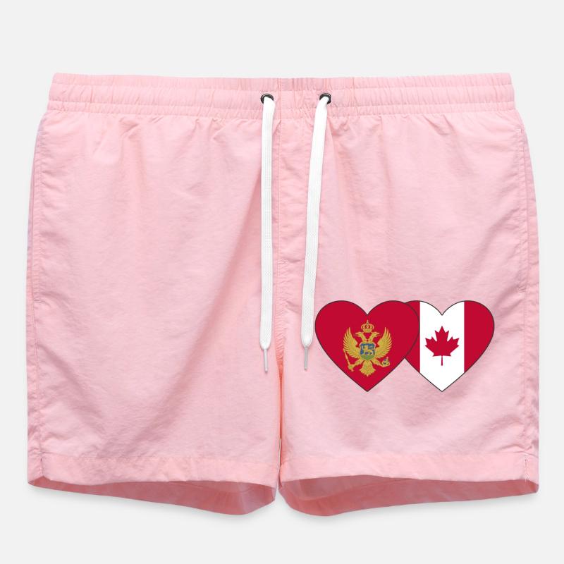 Monténégro Drapeau du Canada - Short de bain - rose