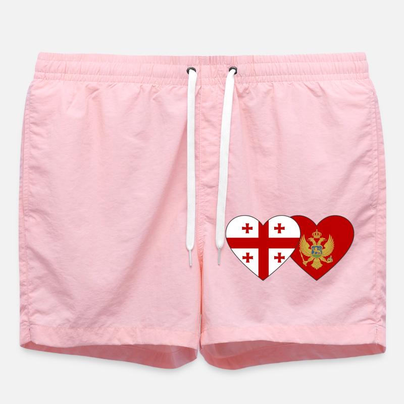 Géorgie Monténégro drapeau - Short de bain - rose