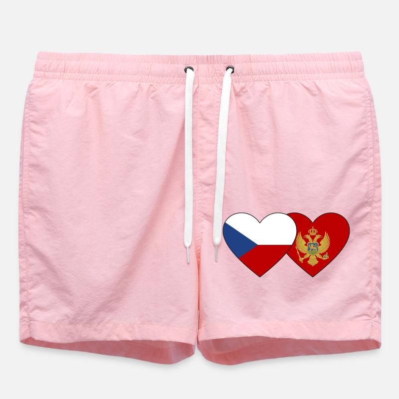 République tchèque Drapeau du Monténégro - Short de bain - rose