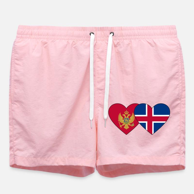 Monténégro Drapeau de l’Islande - Short de bain - rose