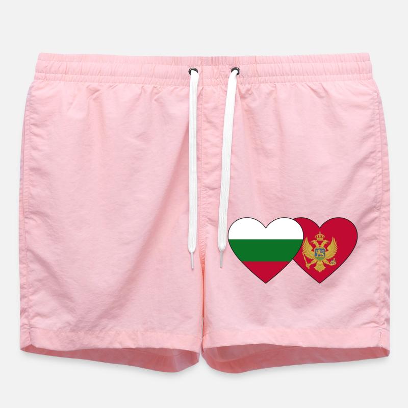 Bulgarie Monténégro drapeau - Short de bain - rose