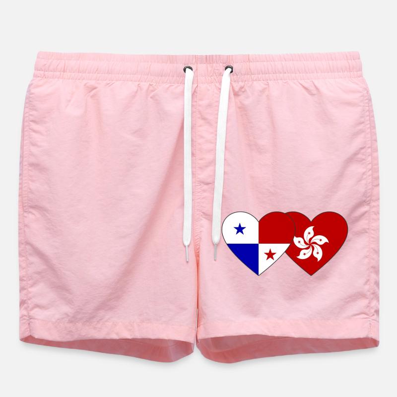 Panama Drapeau de Hong Kong - Short de bain - rose