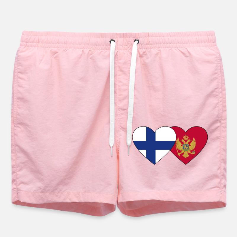 Finlande Montanegro Drapeau Coeur - Short de bain - rose