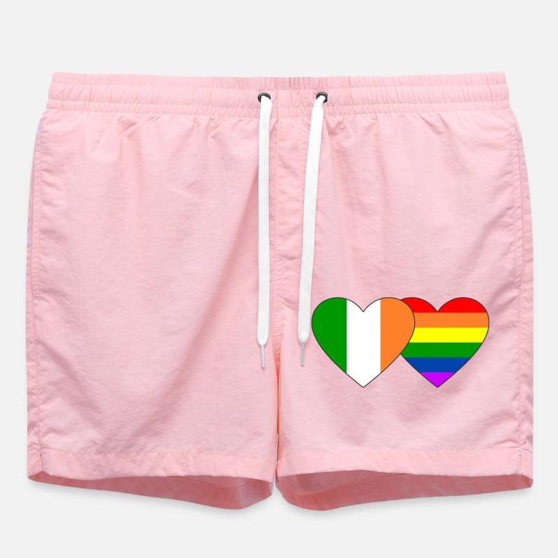 Drapeau arc-en-ciel de l’Irlande - Short de bain - rose
