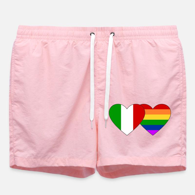 Drapeau arc-en-ciel de l’Italie - Short de bain - rose