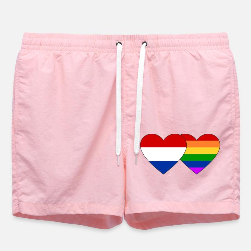 Drapeau arc-en-ciel de la Hollande - Short de bain - rose