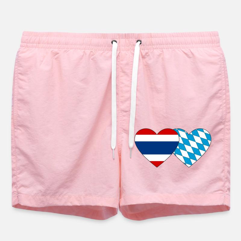Thaïlande Bavaroise Drapeau Coeur - Short de bain - rose