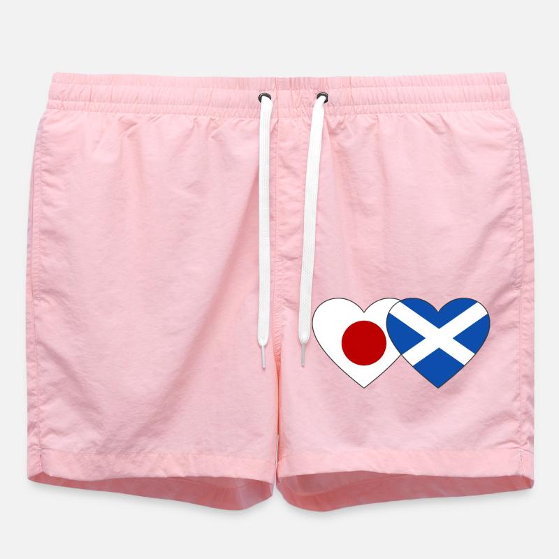 Japon Ecosse Drapeau Coeur - Short de bain - rose