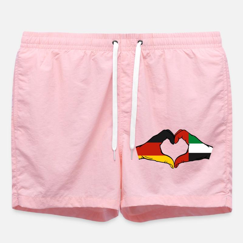 Allemagne Émirats arabes unis Drapeau - Short de bain - rose