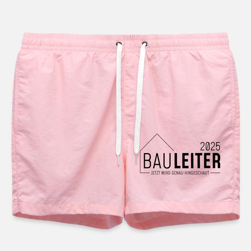 Bauleiter 2025 - Jetzt wird genau hingeschaut - Badeshorts - Pink