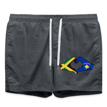 Jamaika Kosovo Hände Herzform - Badeshorts -  - Vorne
